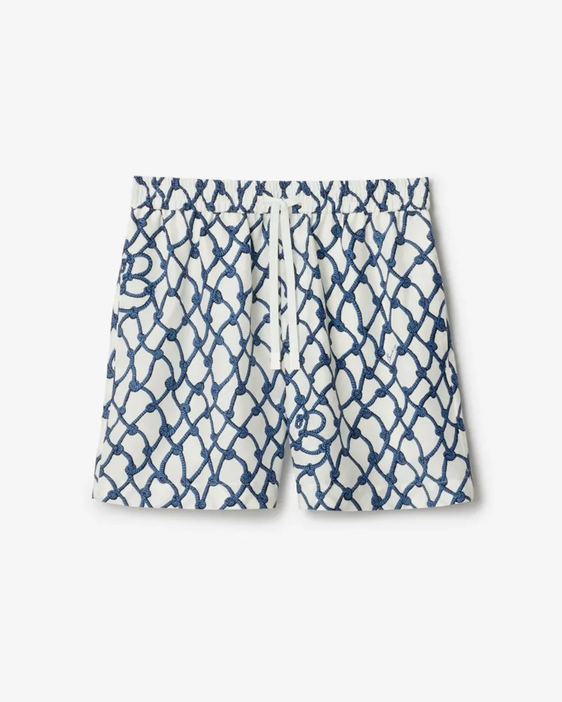 Burberry Seidenshorts mit Knotenmuster Pool