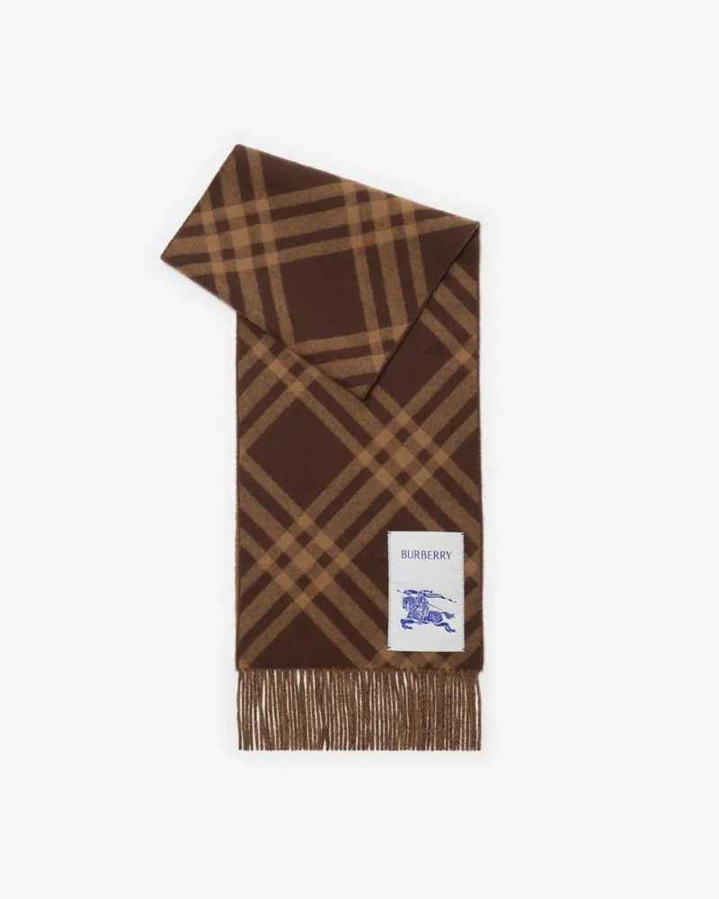 Burberry Kaschmirschal mit Karomuster Treacle-braun