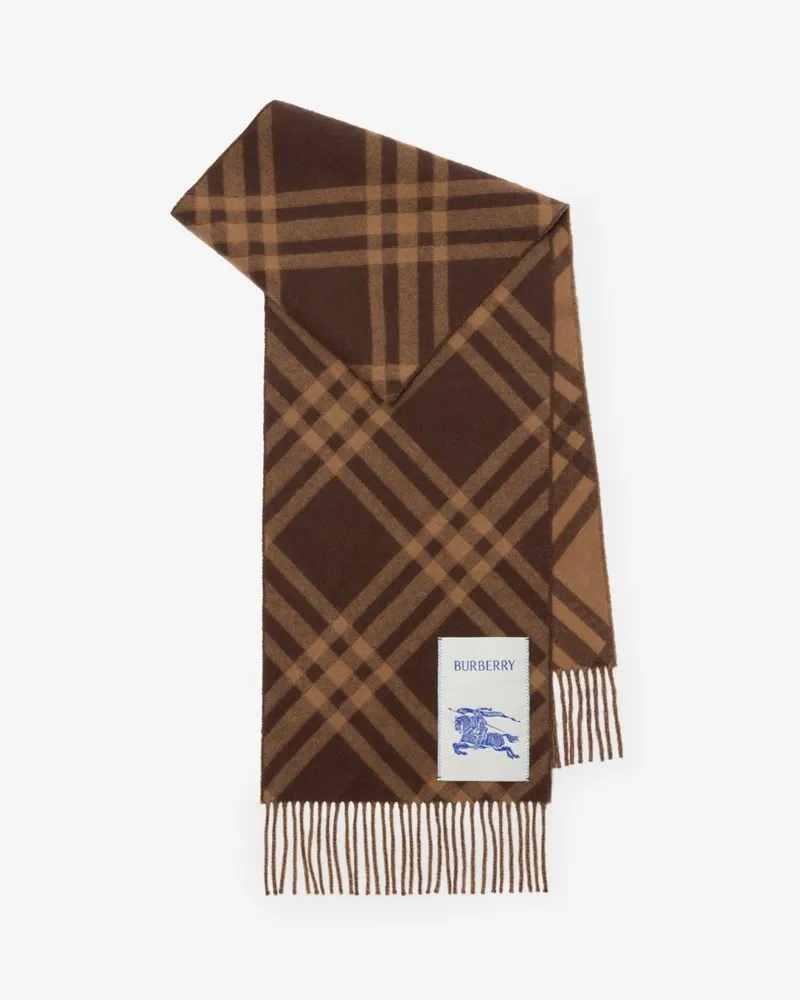 Burberry Kaschmirschal mit Karomuster Treacle-braun
