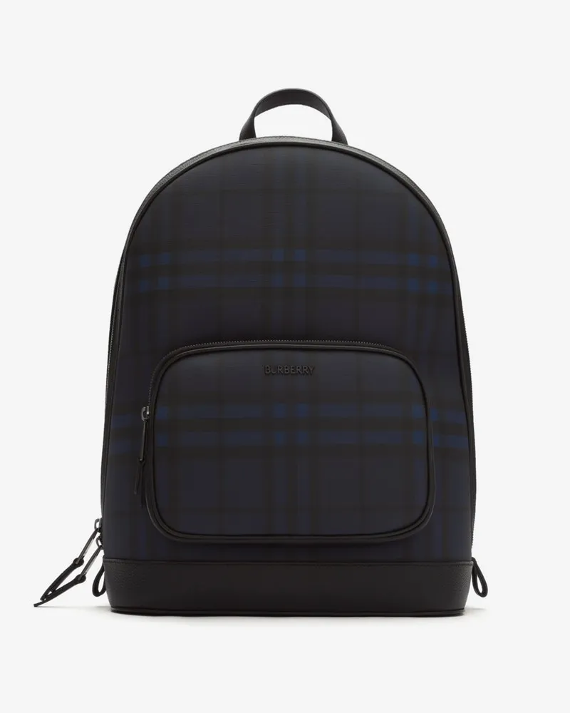 Burberry Rucksack „City“ in Check Marineblau