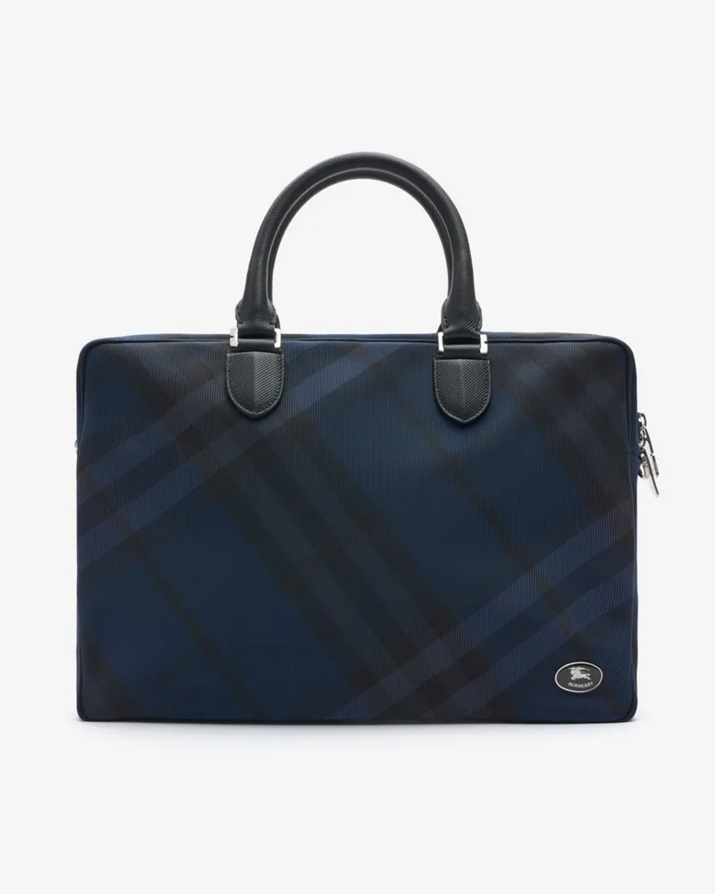 Burberry Aktentasche „Grid Marineblau
