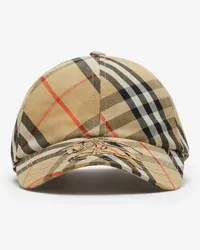 Burberry Baumwollmisch-Basecap in Check Sand