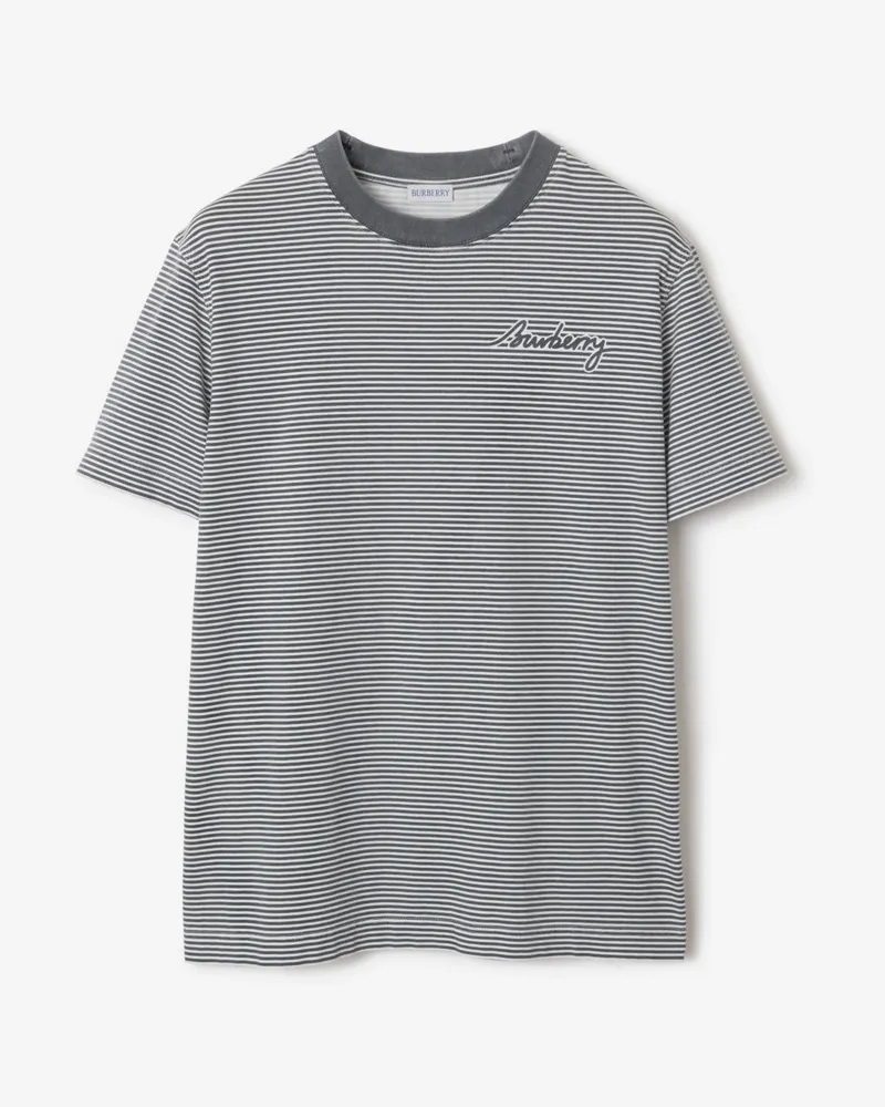 Burberry Baumwoll-T-Shirt mit Streifenmuster Magnet