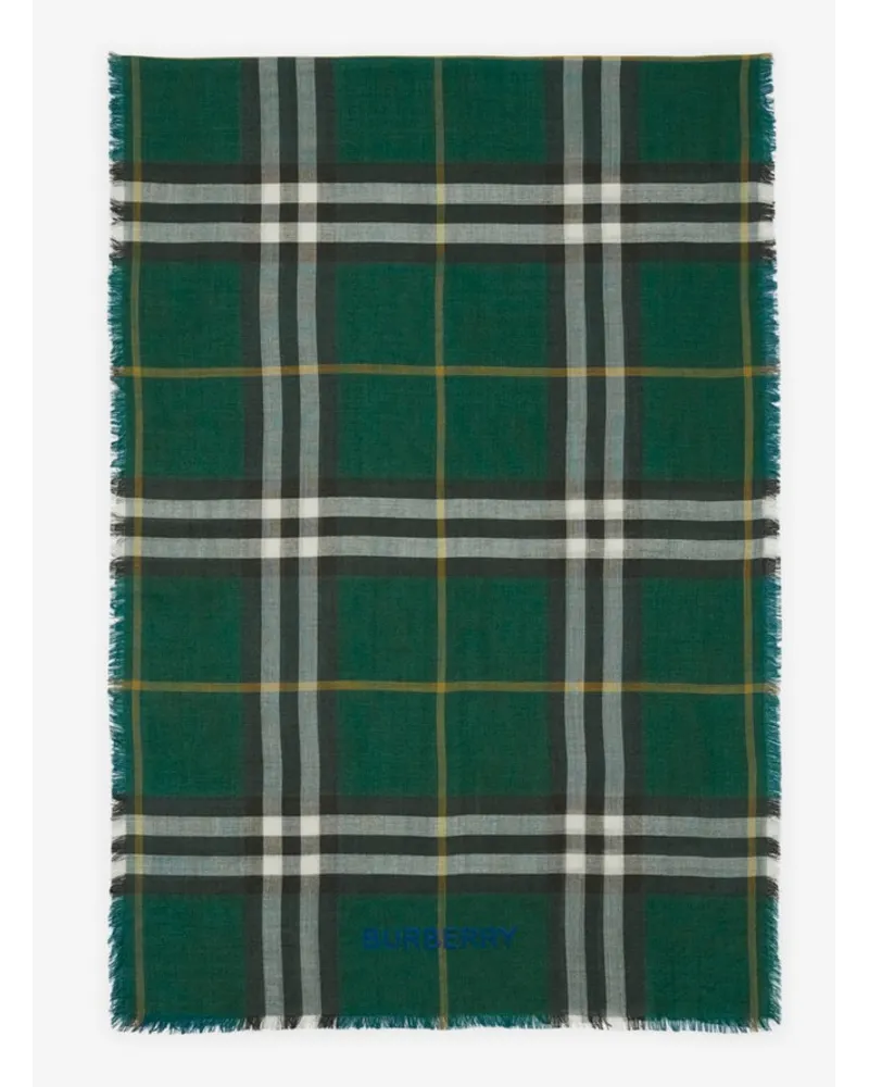 Burberry Wendbarer Woll-Seiden-Schal in Check Ivy