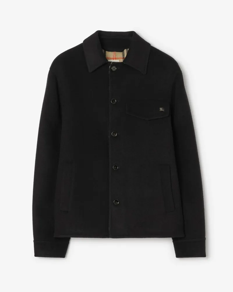Burberry Hemdjacke „Thorn“ aus Wolle , Size Black