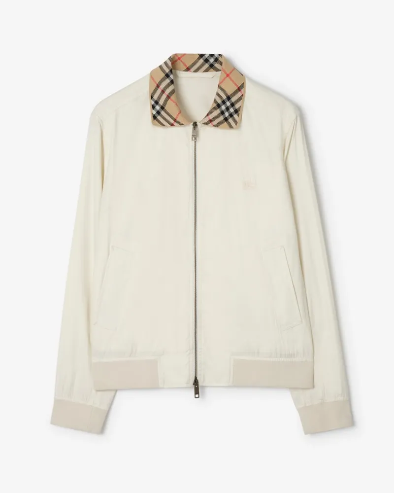 Burberry Harrington-Jacke „Glenfields“ aus Gabardine , Size Tundra
