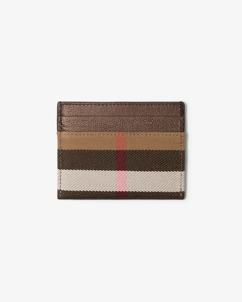 Burberry Kartenetui im Colour-Blocking-Design Bronze-braun