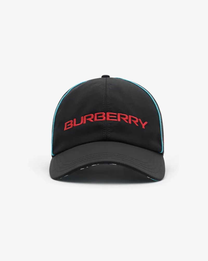 Burberry Nylon-Basecap mit Stadtplan von London Schwarz