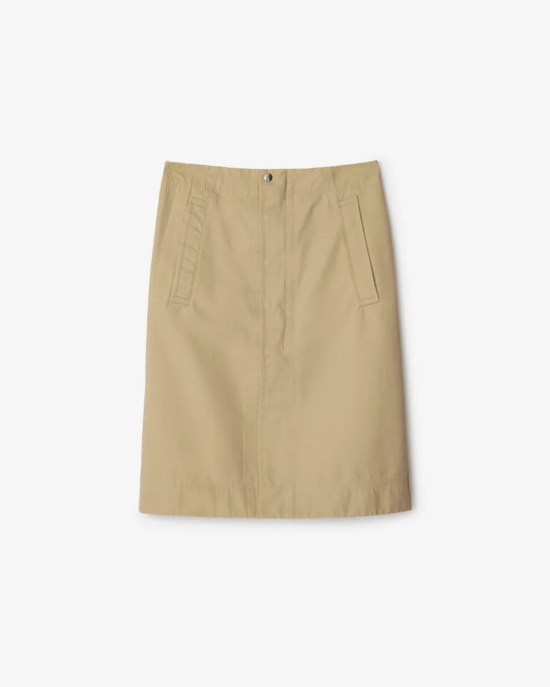 Burberry Midirock aus Baumwolle Beige