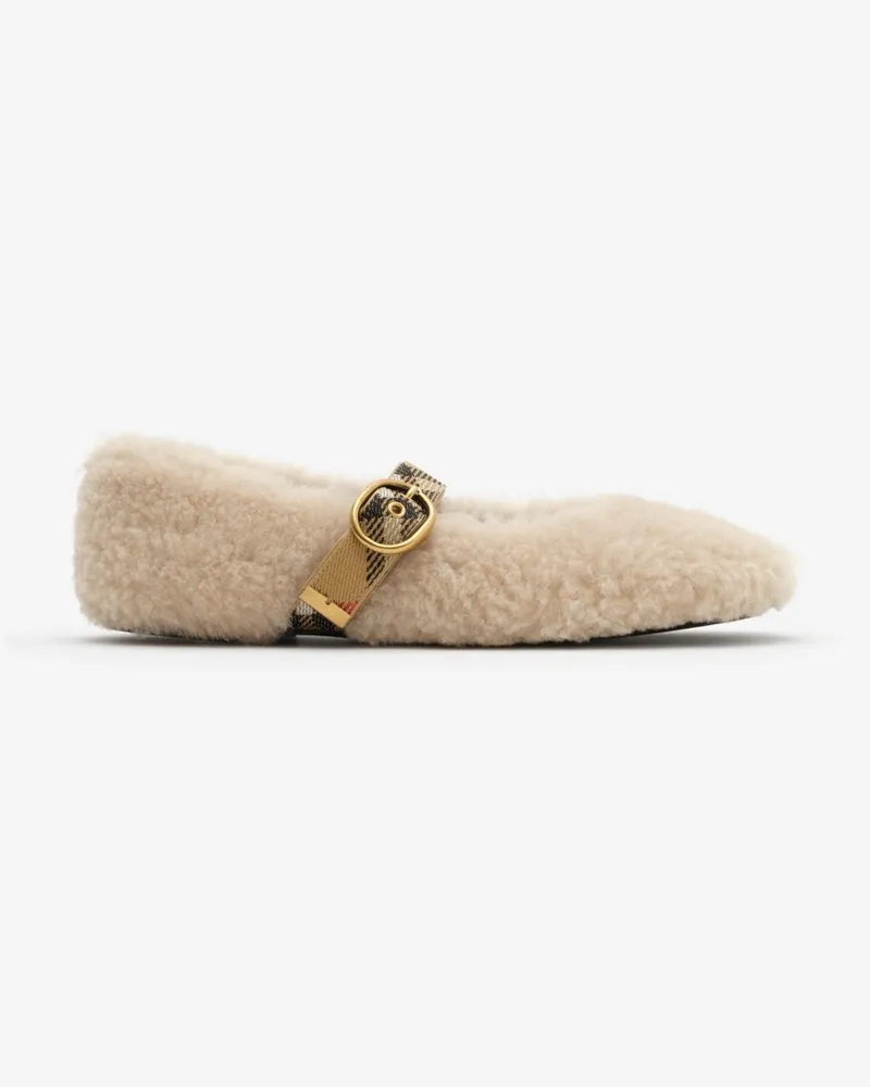 Burberry Ballerinas „Robin“ aus Lammfell , Size Naturfarben