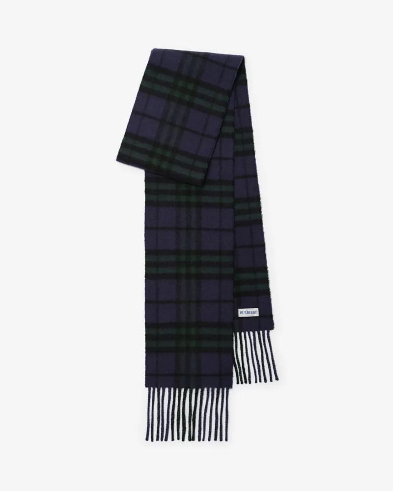 Burberry Schmaler Kaschmirschal in Check Black