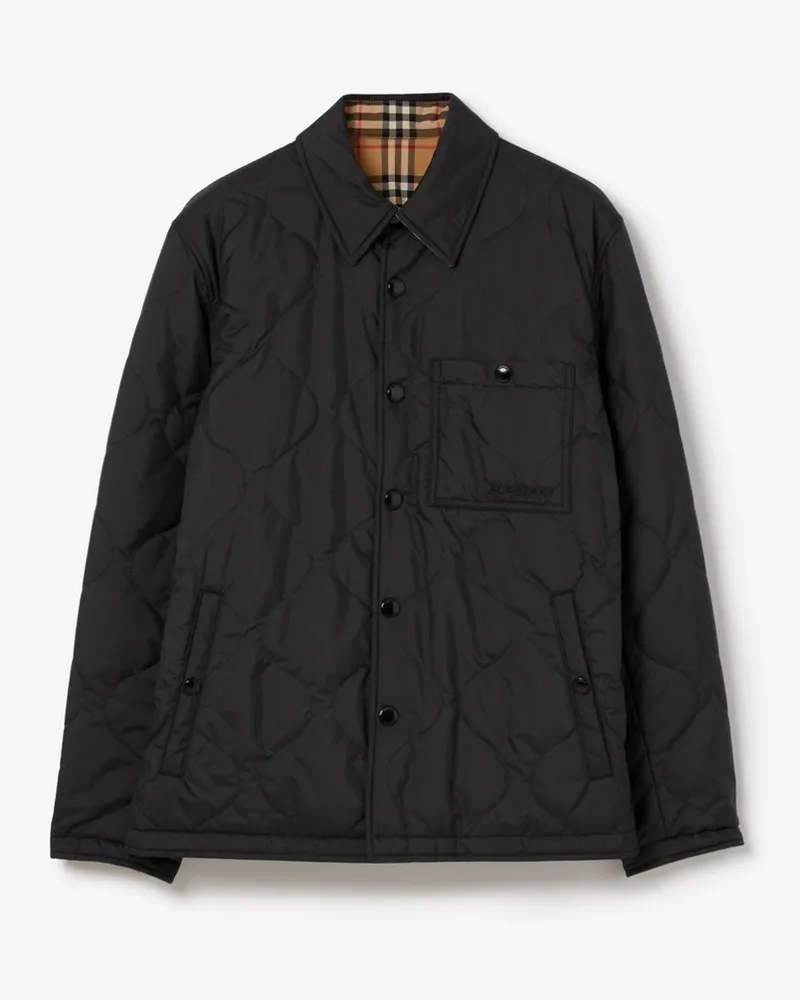 Burberry Wendbare thermoregulierende Hemdjacke Schwarz