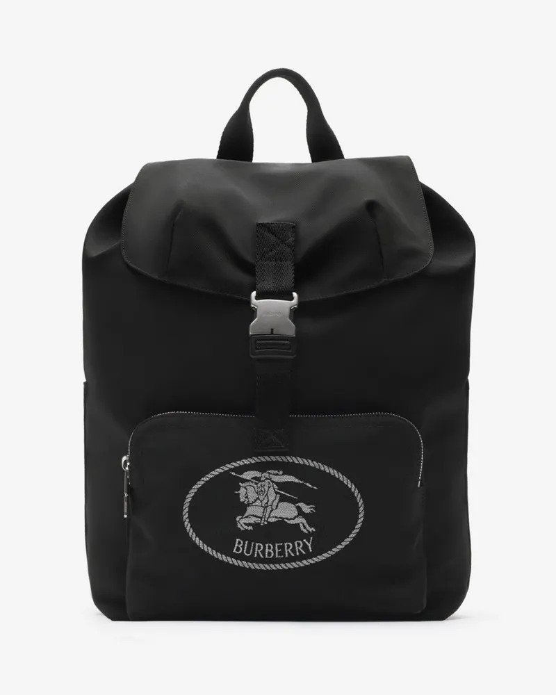 Burberry Rucksack „Orkney“ mit Überschlagverschluss Schwarz