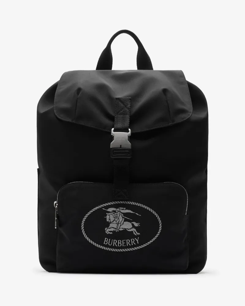 Burberry Rucksack „Orkney“ mit Überschlagverschluss Schwarz