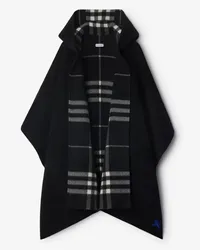 Burberry Wendbares Kaschmircape in Check Schwarz