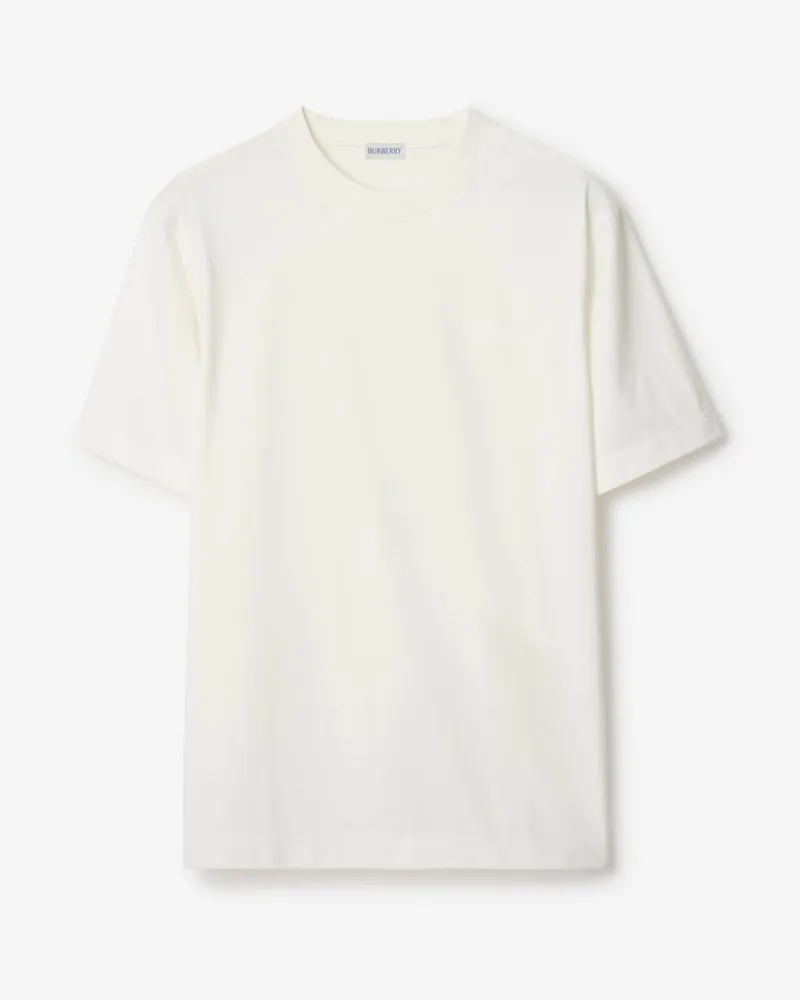 Burberry Baumwoll-T-Shirt mit EKD-Abzeichen Chalk