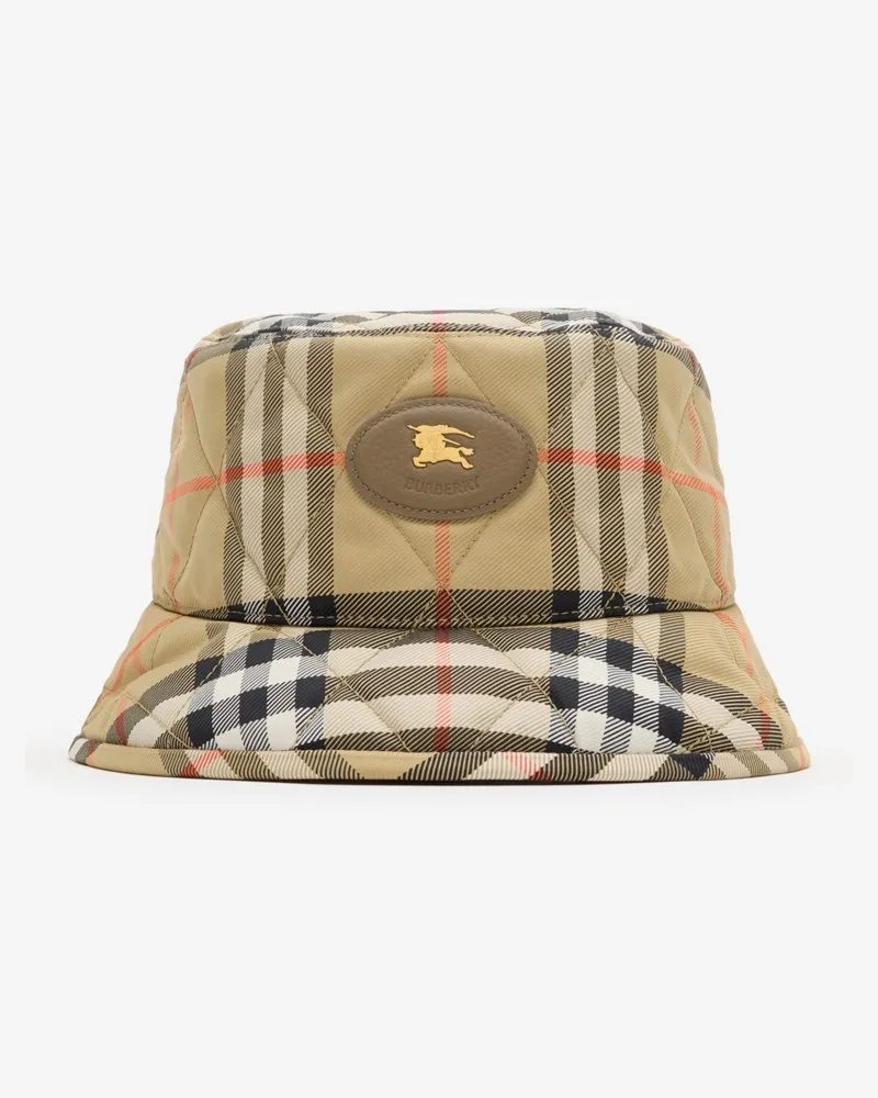 Burberry Gesteppter Fischerhut „Horseshoe“ , Size Sand-beige