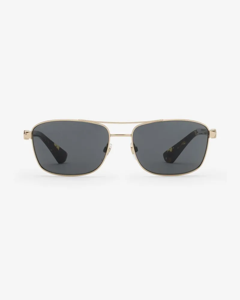 Burberry Rechteckige Sonnenbrille „Metal Shield Gold