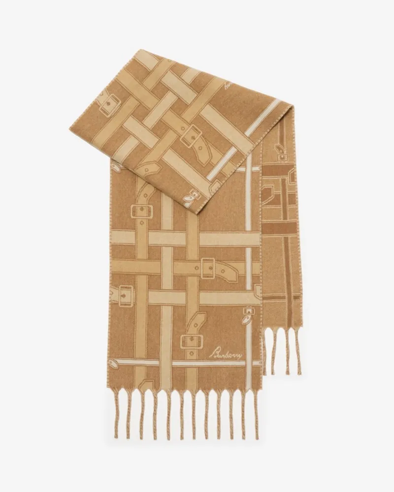 Burberry Kaschmirschal im Gürtel-Check Finch-beige