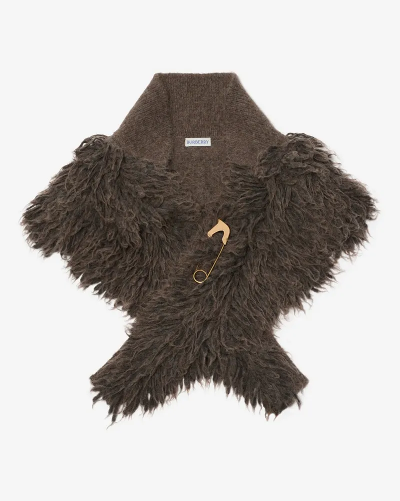 Burberry Kragen aus Alpakawollmischung Mink-braun