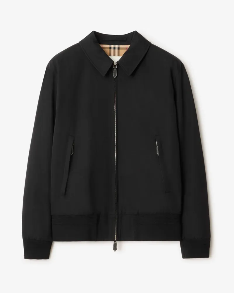 Burberry Harrington-Jacke aus Gabardine , Size Black