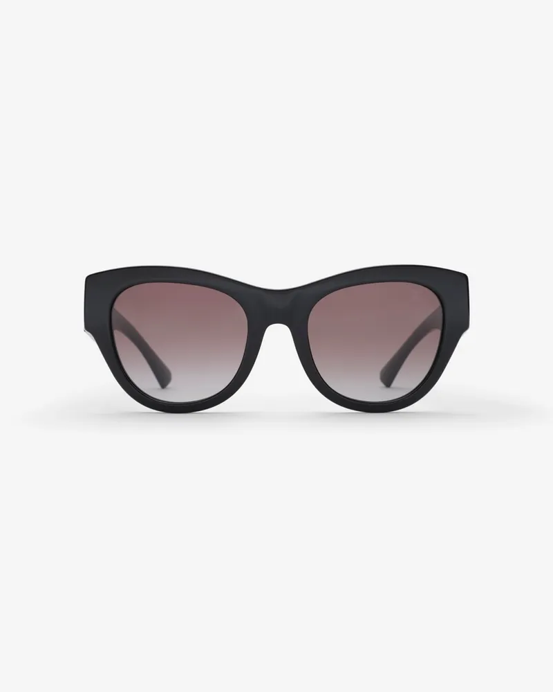 Burberry Sonnenbrille mit runder Fassung und EKD-Motiv Schwarz