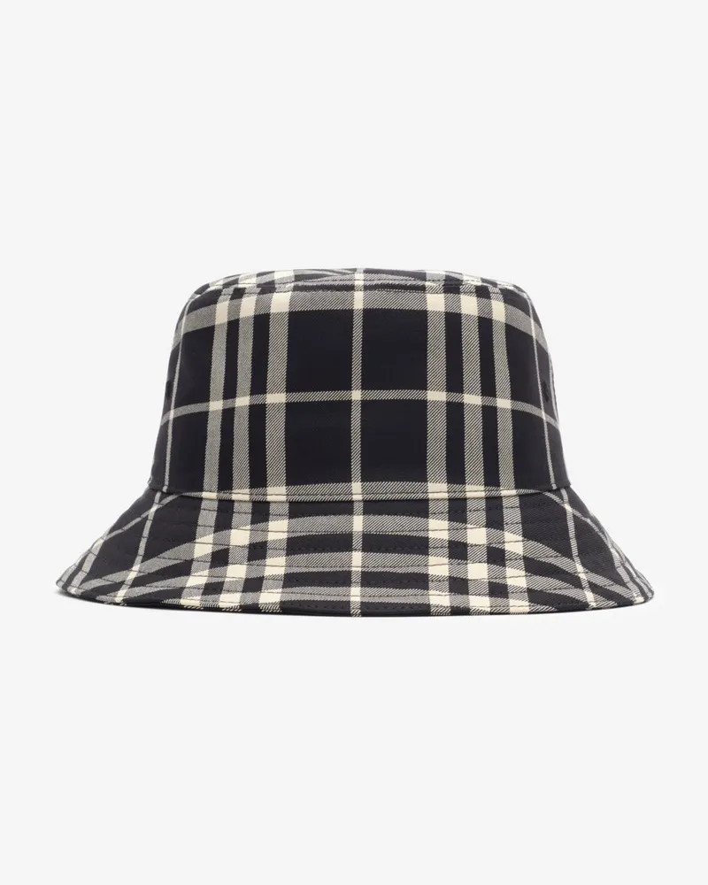 Burberry Baumwoll-Fischerhut in Check Schwarz