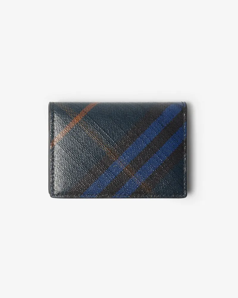 Burberry Faltbares Kartenetui in Check Midnight