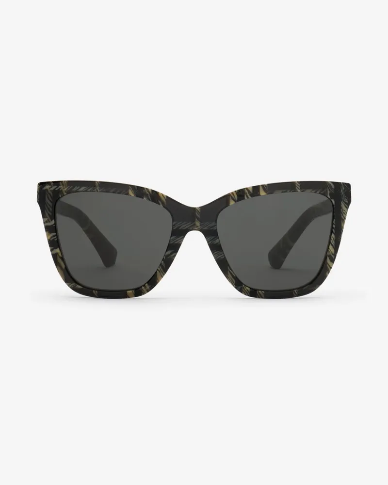 Burberry Eckige Sonnenbrille in Check Calico-beige
