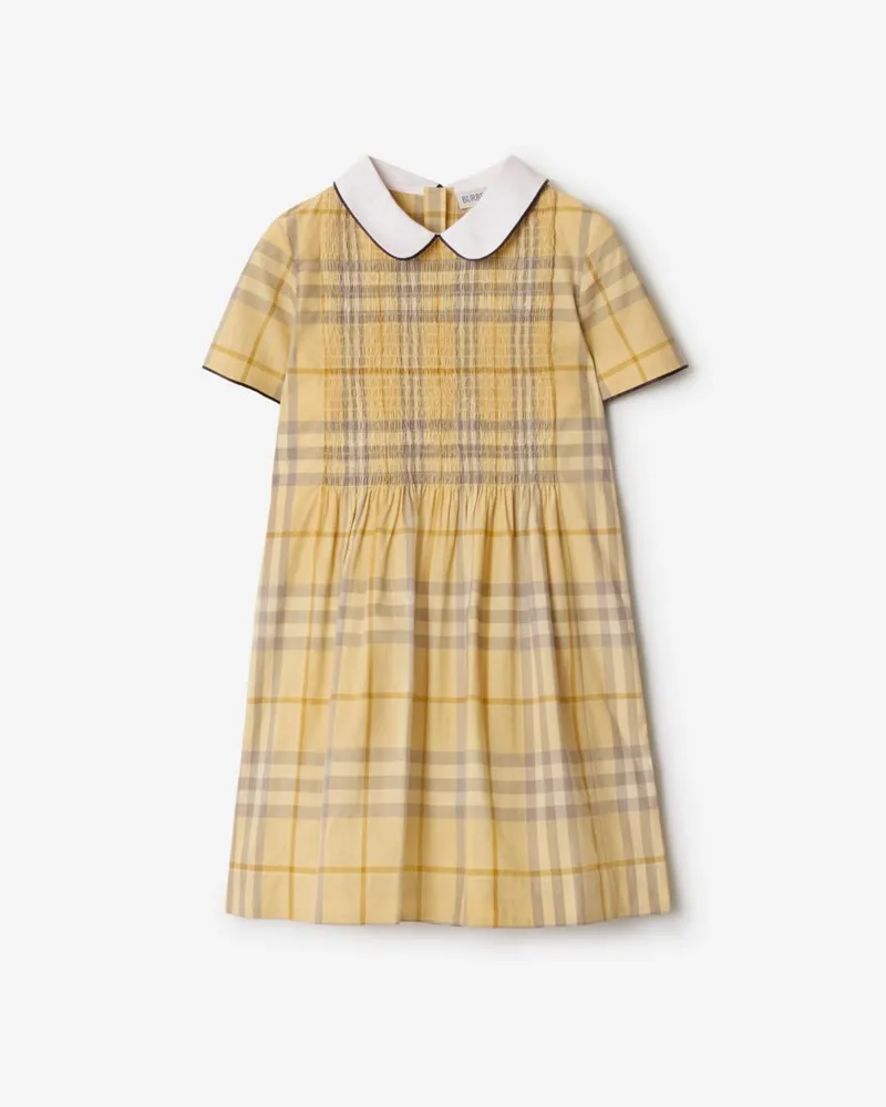 Burberry Baumwollkleid in Check Drum