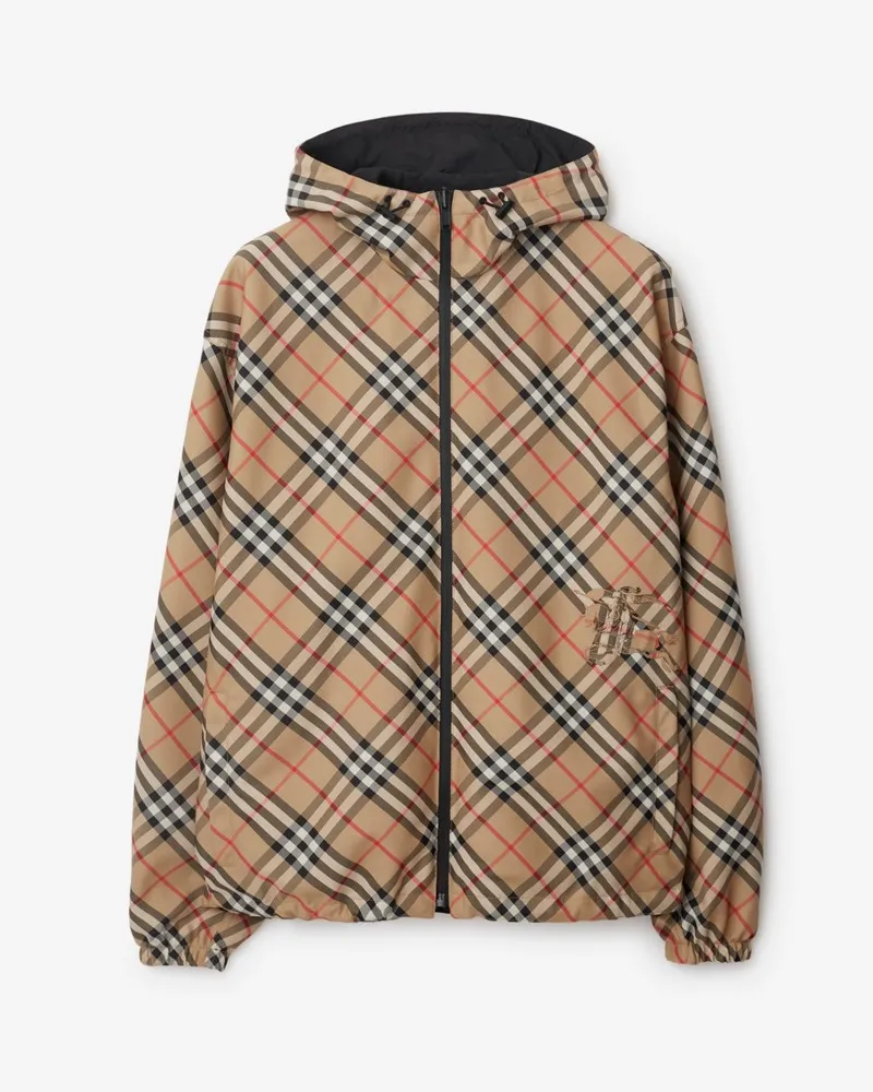 Burberry Wendbare Jacke in Check , Size Sand-beige