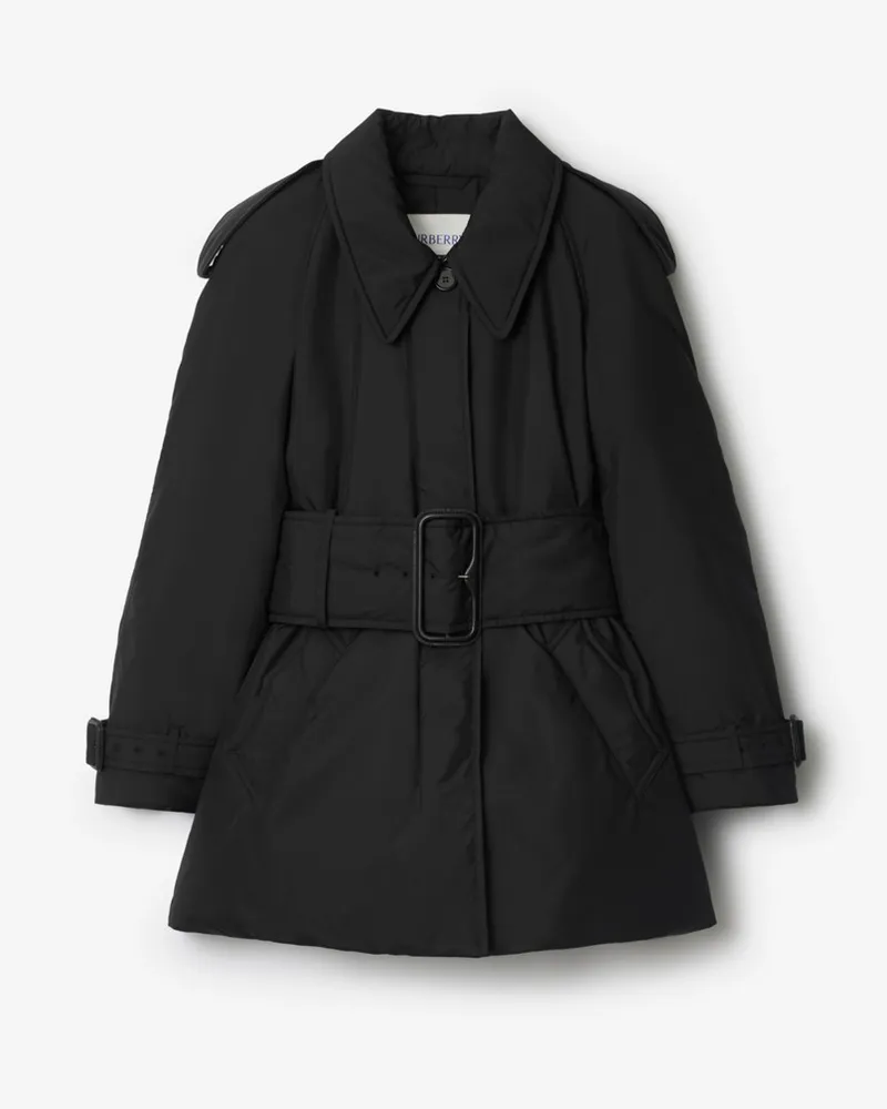 Burberry Wattierter Car Coat „Berryhill“ mit Gürtel Schwarz