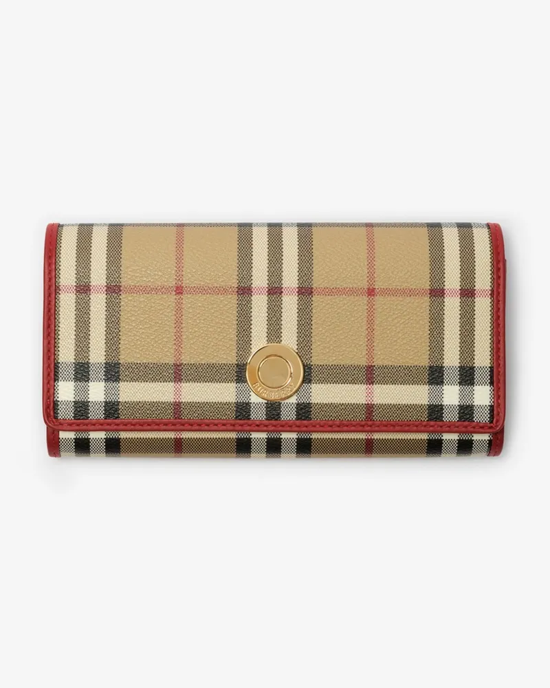 Burberry Brieftasche in Check im Kontinentalformat Vintage-beige
