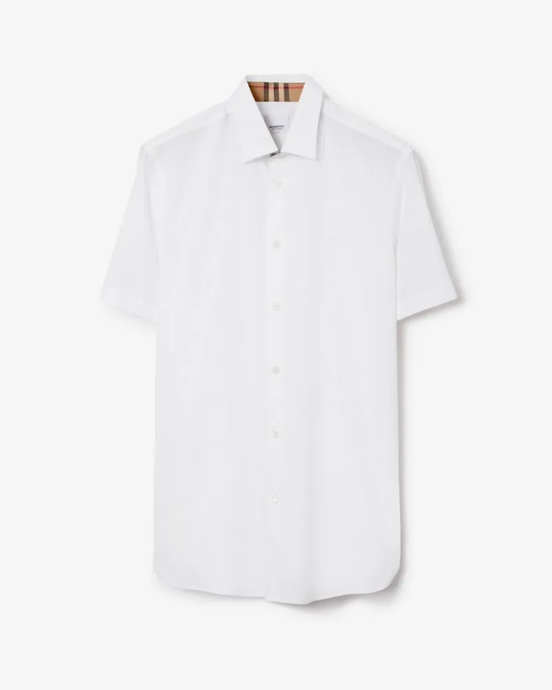 Burberry Schmales Stretchbaumwollhemd , Size White