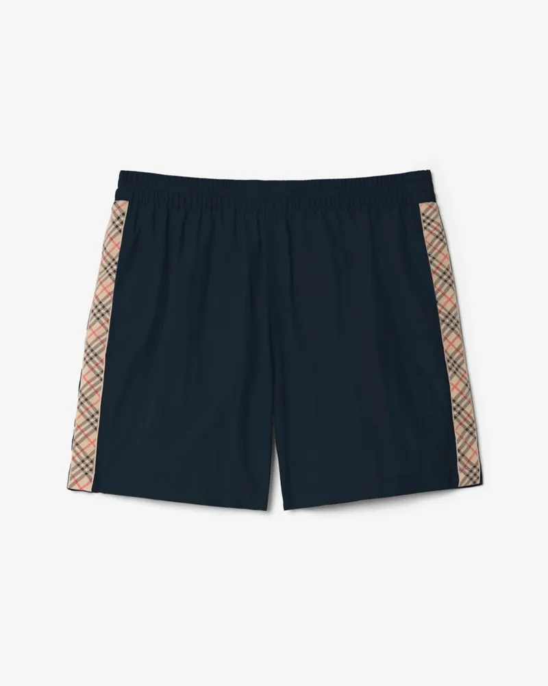 Burberry Schwimmshorts mit Karobesatz , Size Marineblau