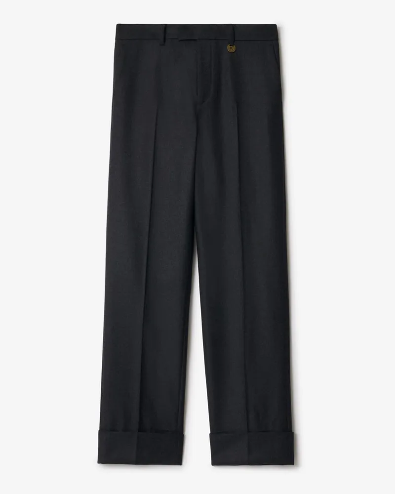 Burberry Elegante Wollhose Brisk-grau