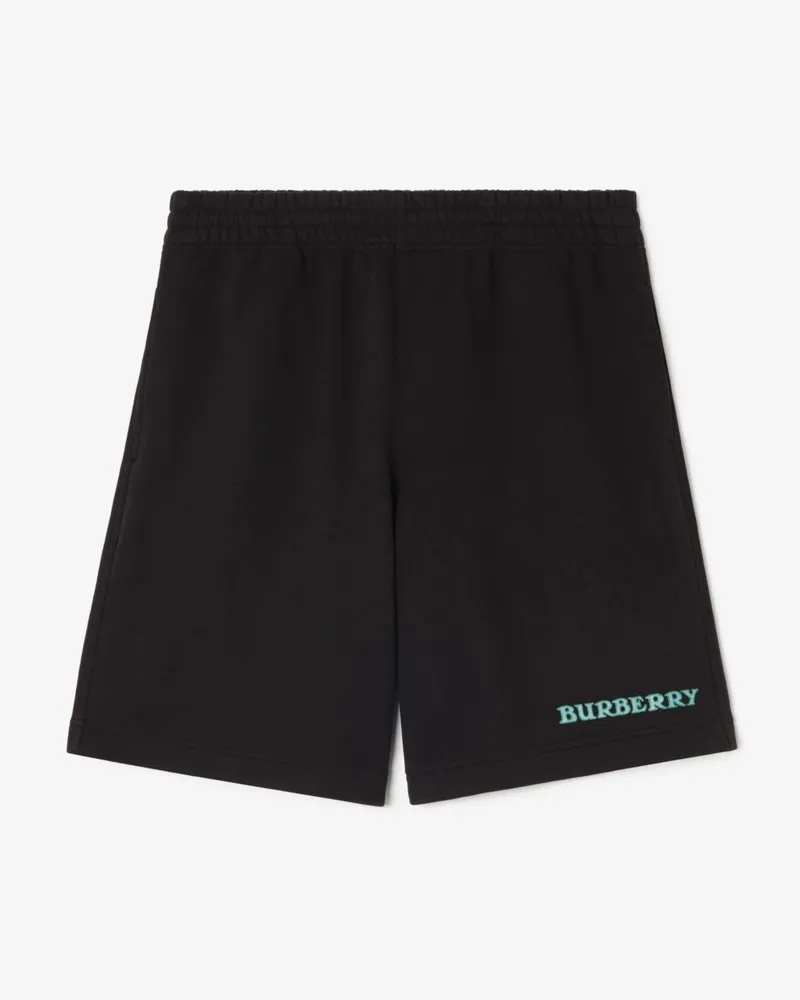 Burberry Baumwollshorts mit Logo Schwarz
