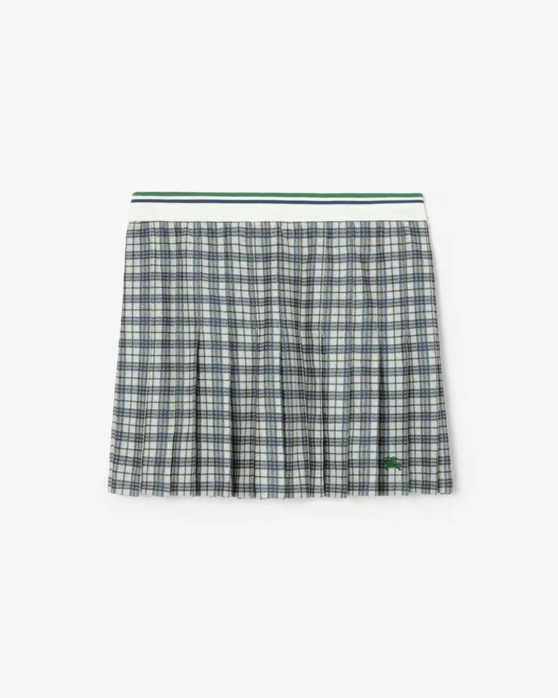 Burberry Plissierter Mini-Tennisrock in Check Peacock