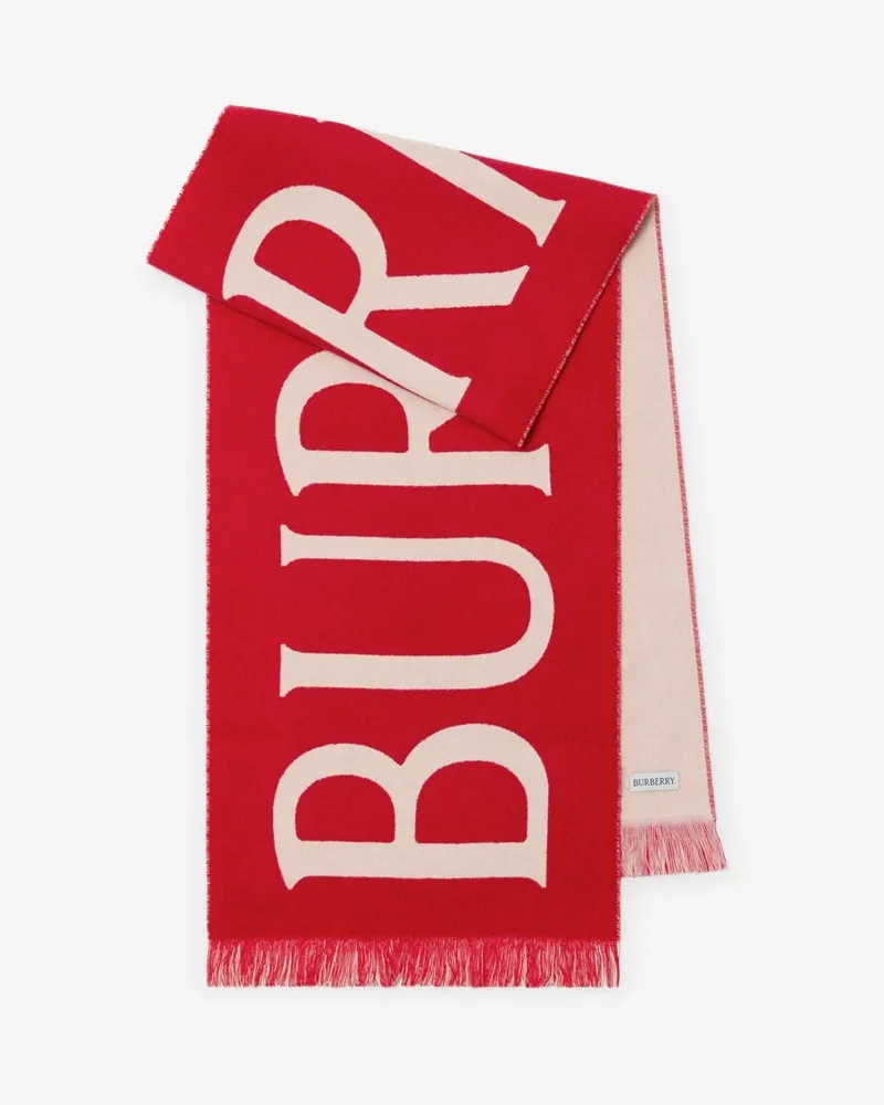Burberry Wollschal mit Logo Post