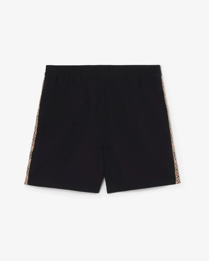 Burberry Schwimmshorts mit Check-Besatz , Size Schwarz