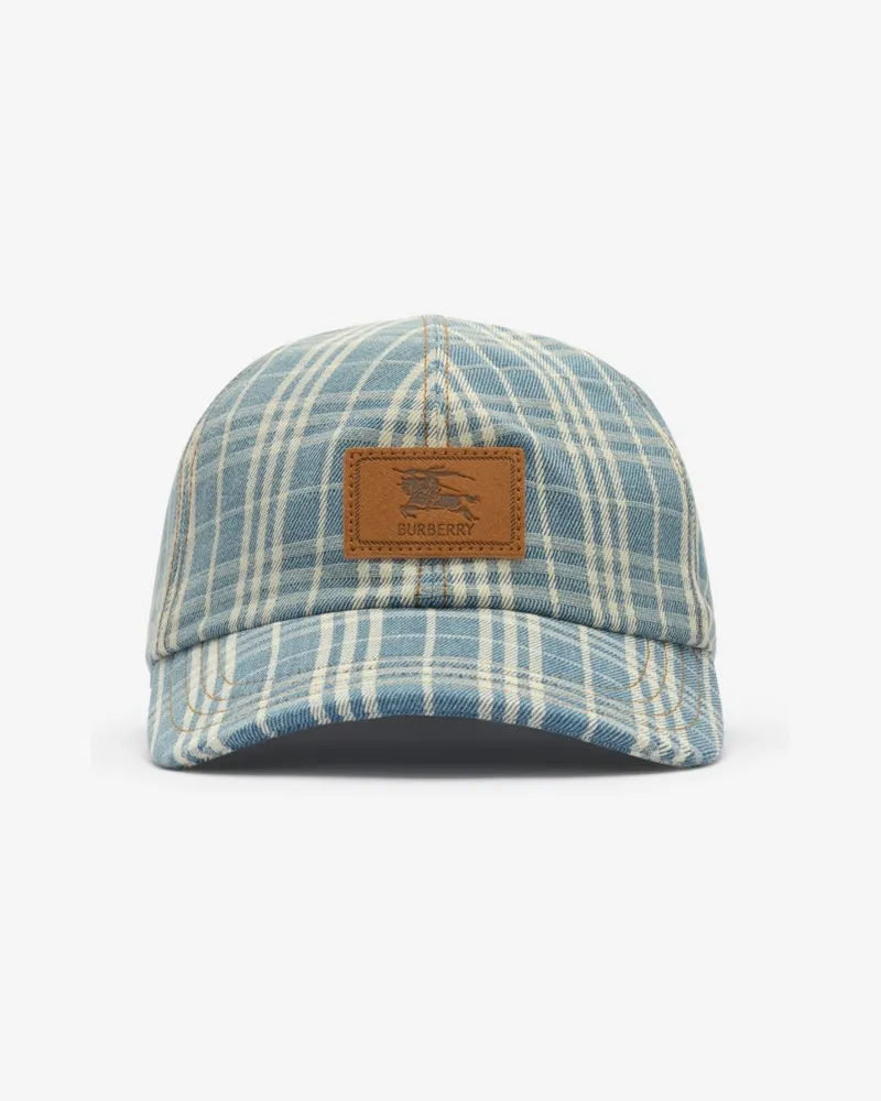 Burberry Denim-Basecap in Check Dark