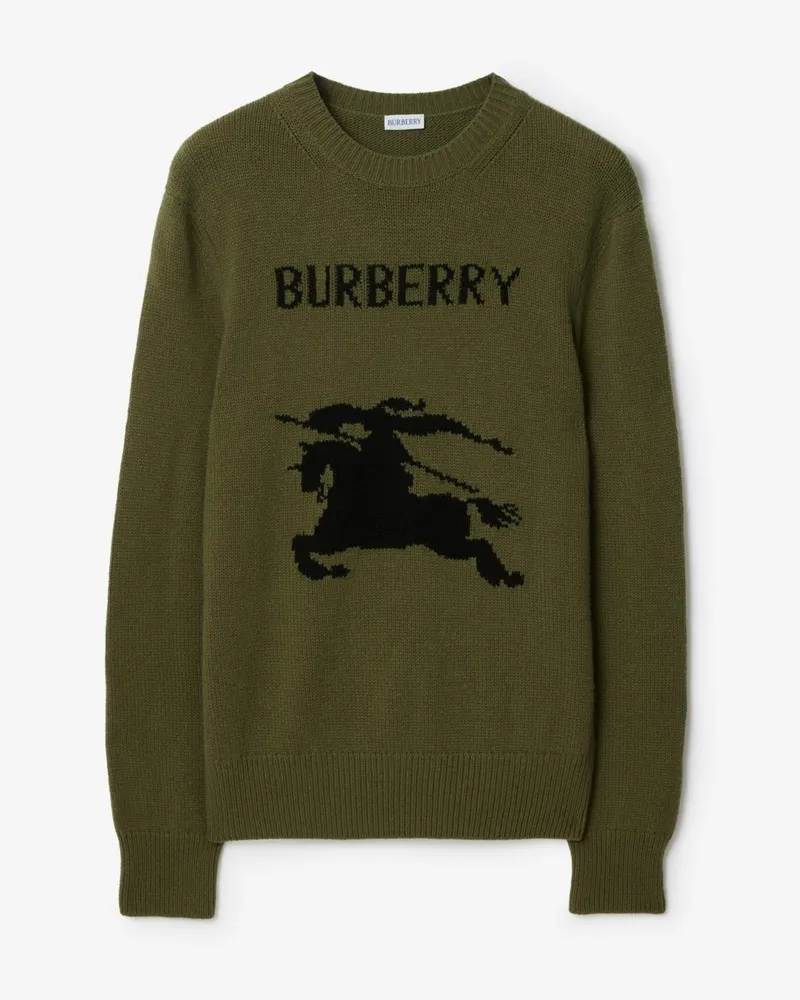 Burberry Pullover aus Wolle und Kaschmir mit EKD-Motiv Tent-grün