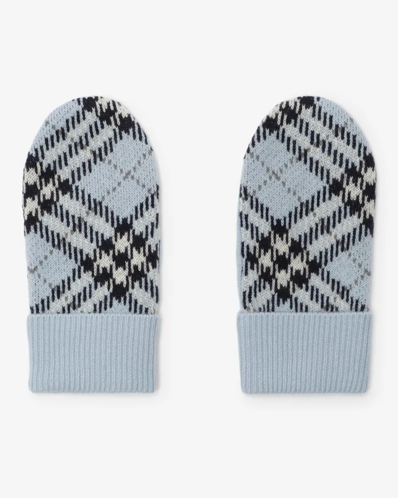 Burberry Fäustlinge aus Wolle und Kaschmir mit Check Bank
