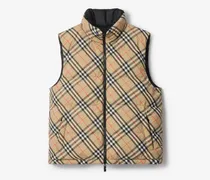 Wendbare wattierte Weste in Check