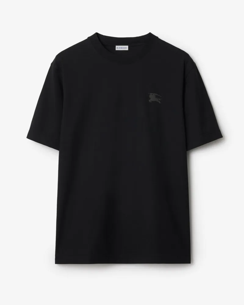 Burberry Baumwoll-T-Shirt mit EKD-Abzeichen Schwarz