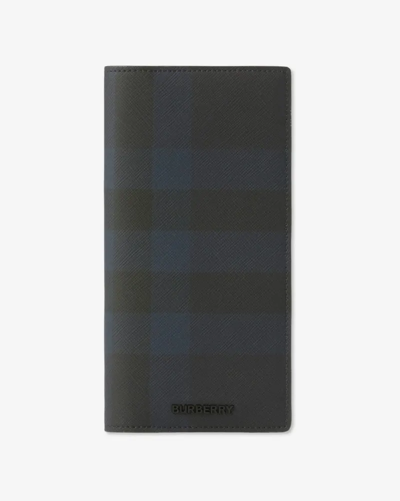 Burberry Brieftasche in Check im Kontinentalformat Marineblau