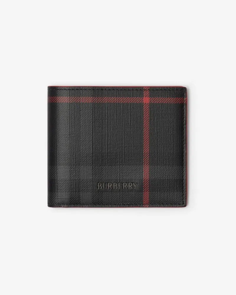 Burberry Faltbrieftasche „City Check Iron-grau