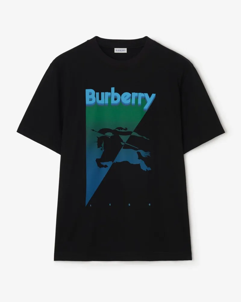 Burberry Baumwoll-T-Shirt mit EKD-Motiv Schwarz