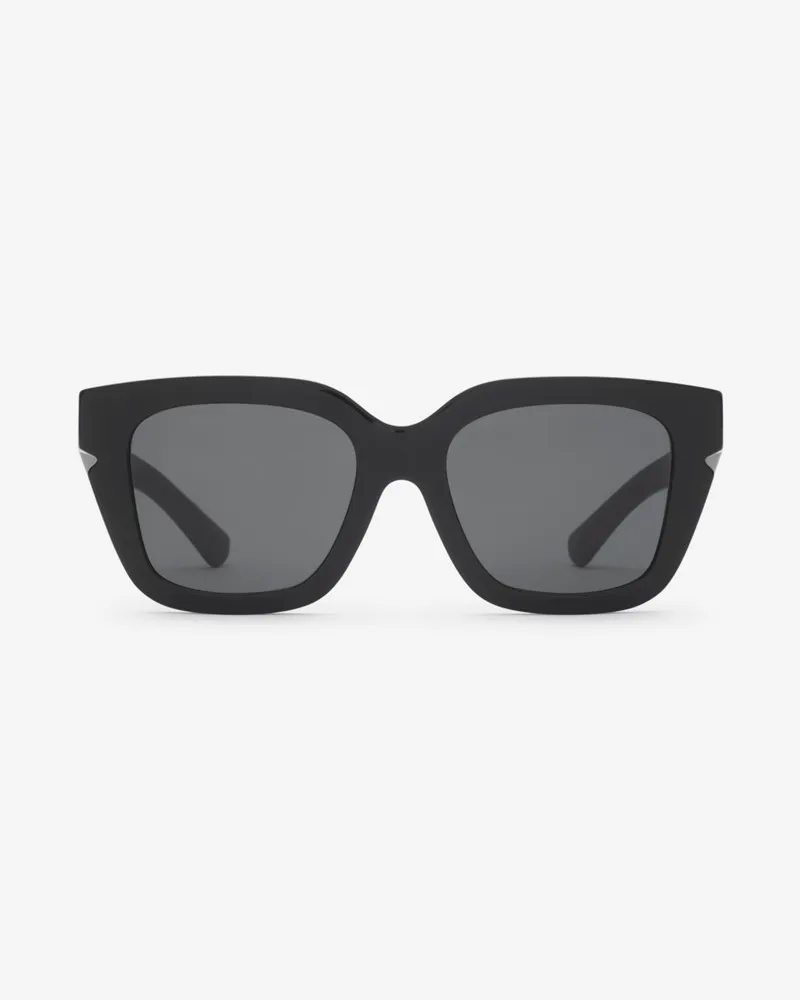 Burberry Sonnenbrille mit eckiger Fassung und Check-Detail Black