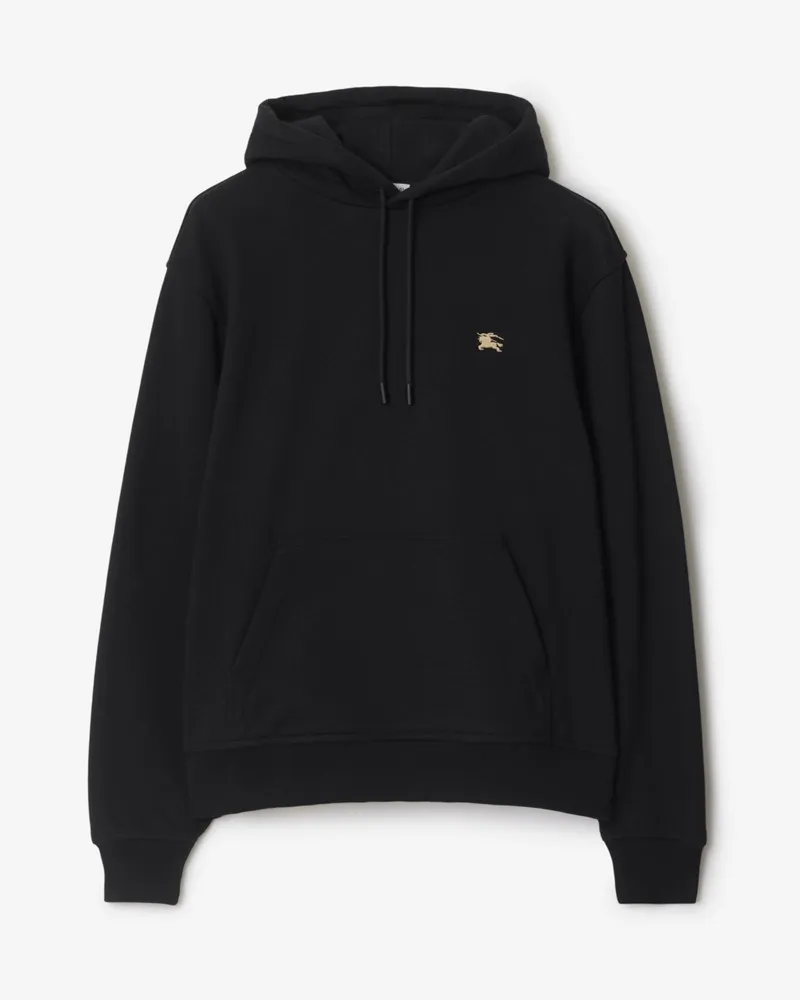 Burberry Baumwoll-Kapuzenpullover mit Knight Stamp Schwarz
